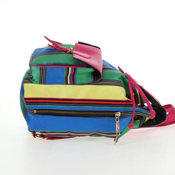 Gianni Versace Backpack Canvas Multicolor Gold Auth 142845V main image 4